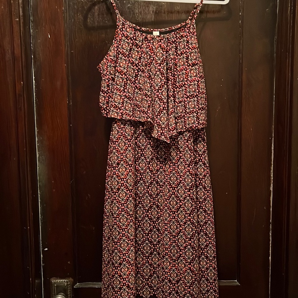 Summer maxi dress, floral pattern